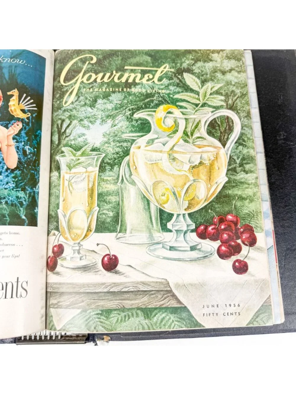 Gourmet The Magazine Of Good Living 8 Issues Jan-Aug 1956 Hardcover Folder